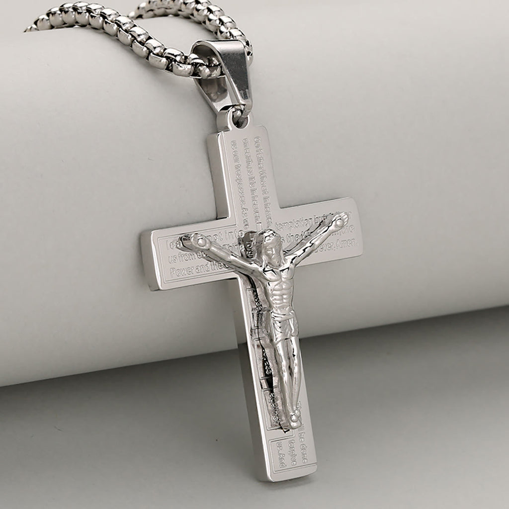 Collar Crucifijo Elegante, Símbolo de Devoción, Disponible en Cuatro Tonos