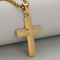 Collar de Cruz Tricolor Minimalista que Encarna la Fe y la Sencillez