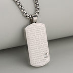 Collar Rectangular Tricolor del Padre Nuestro que Expresa Fe y Esperanza