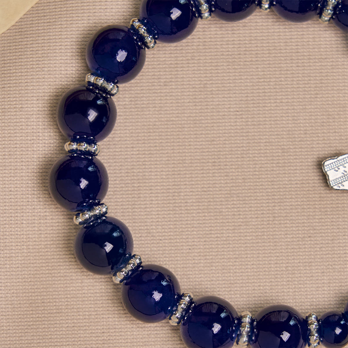 Pulseras Elegantes de Cuentas Azul Profundo con Crucifijo y Medalla Milagrosa