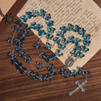 Pulsera de Oración Mariposa Azul Brillante "Alas de Devoción", Rosario Animal