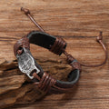 Pulsera Clásica de Cuero de San Benito en 2 Colores: Símbolo de Fe y Valor