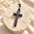 Classic Natural Ebony Cross Necklace