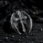 Collar con Dije de Cruz con Alas del Ángel de la Guarda: Joyería de Protección Espiritual