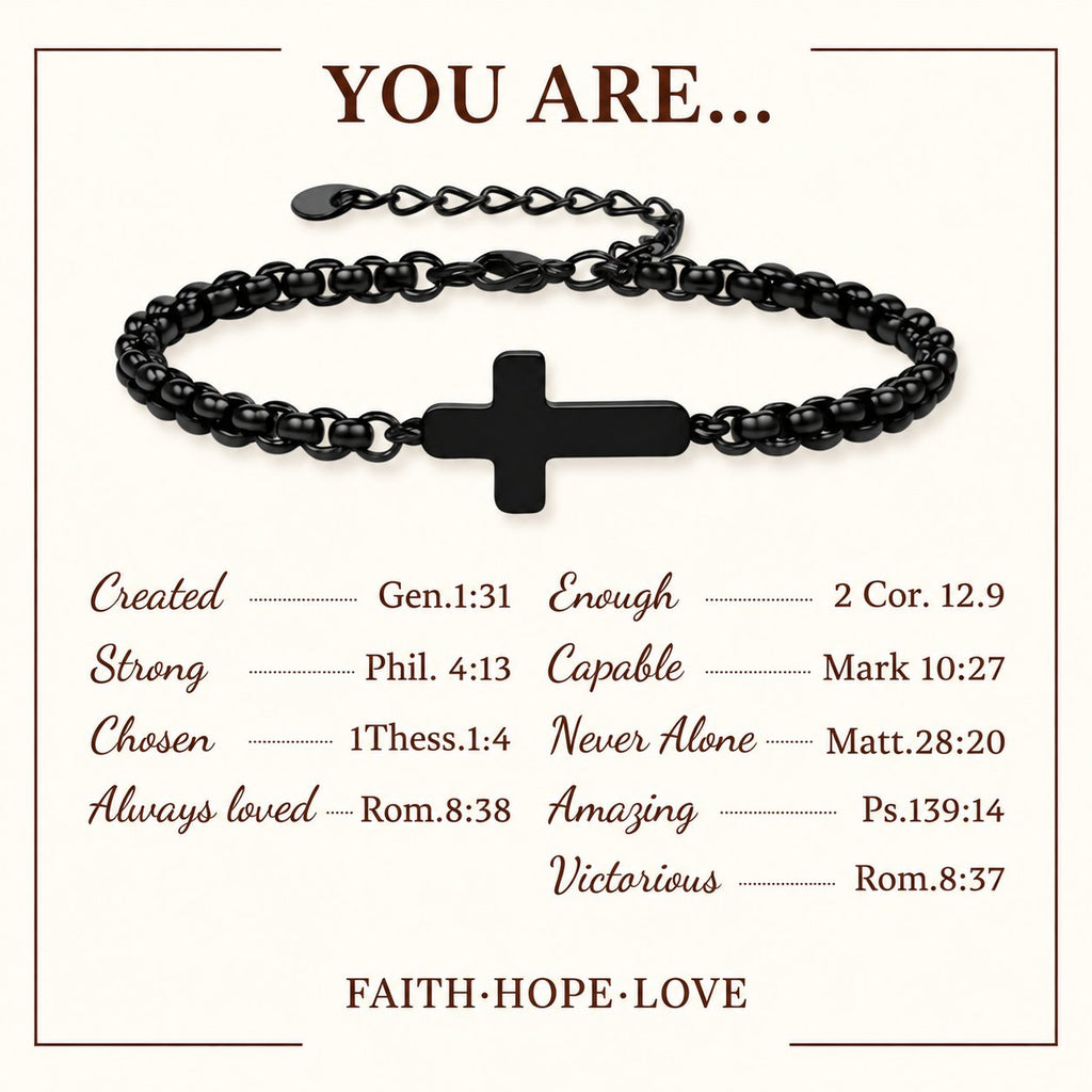 Minimalist Cross Chain Bracelets