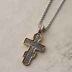 Collar Crucifijo Ortodoxo en Dos Colores con Profundo Significado Espiritual