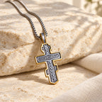 Two-Color Orthodox Crucifix Necklace with Profound Spiritual Meaning