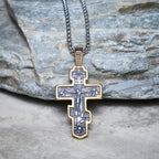 Collar Crucifijo Ortodoxo en Dos Colores con Profundo Significado Espiritual