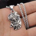 Collar Clásico con Dije de Cruz de Jesús con Corona de Espinas: Alma y Bendición