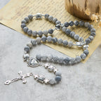 Rosario de Oración Gato Atigrado Gris: Pulsera por los Gatos Callejeros, Rosario Animal