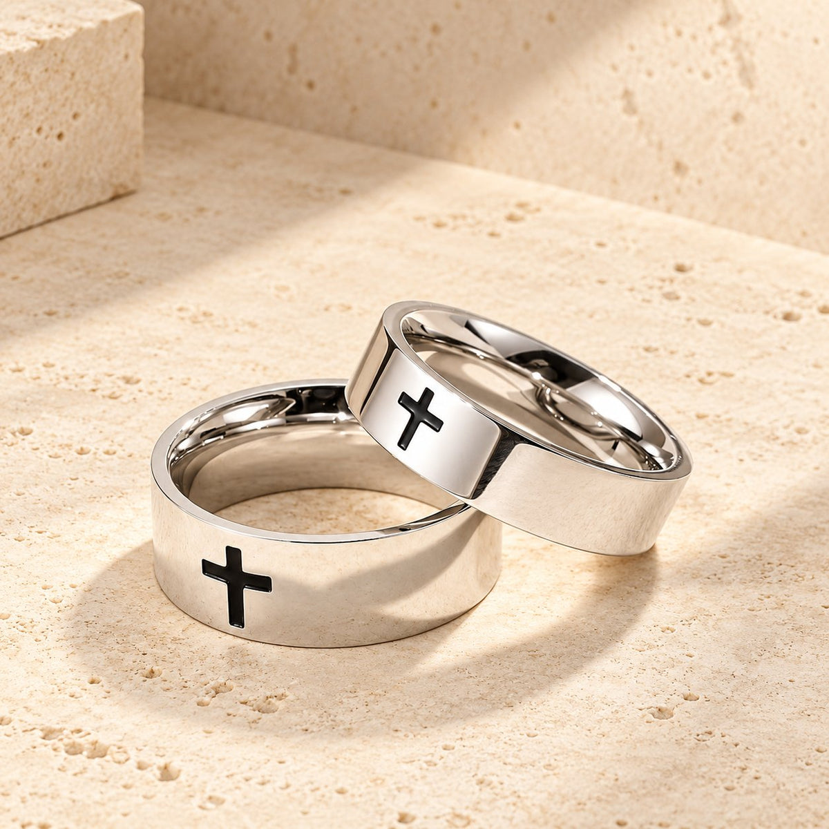 Two-Color Minimalist Cross Rings