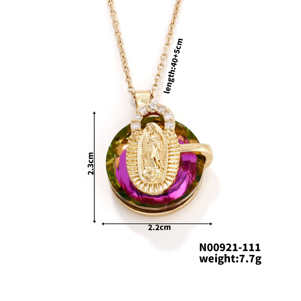 Collares de Cristal Multicolor de la Virgen: Joyería Artística Llena de Fe