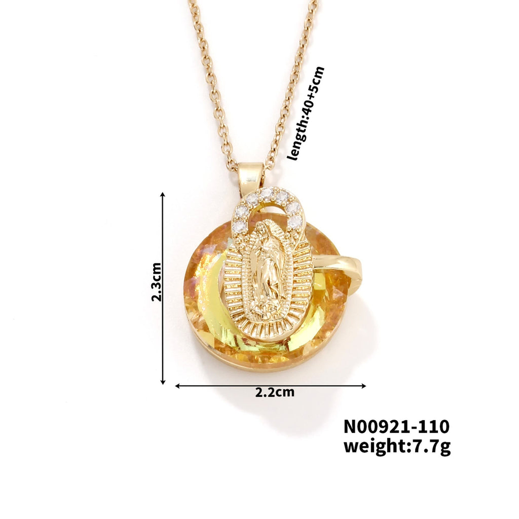 Collares de Cristal Multicolor de la Virgen: Joyería Artística Llena de Fe