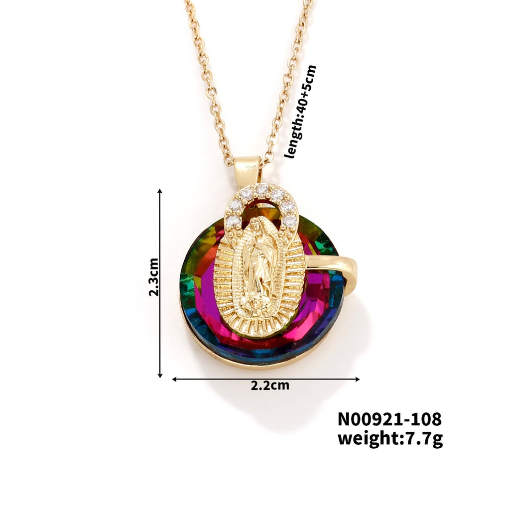 Collares de Cristal Multicolor de la Virgen: Joyería Artística Llena de Fe