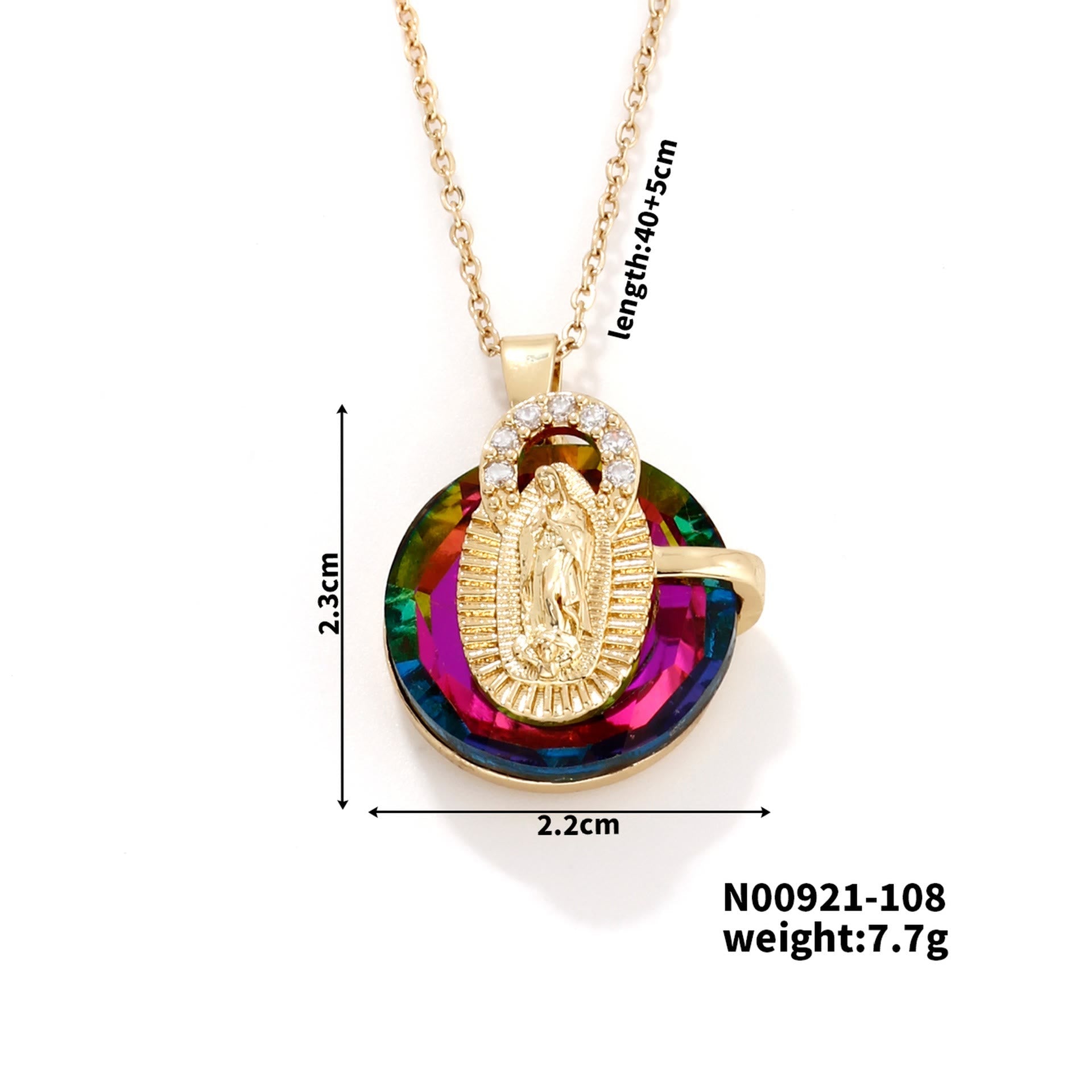 Collares de Cristal Multicolor de la Virgen: Joyería Artística Llena de Fe