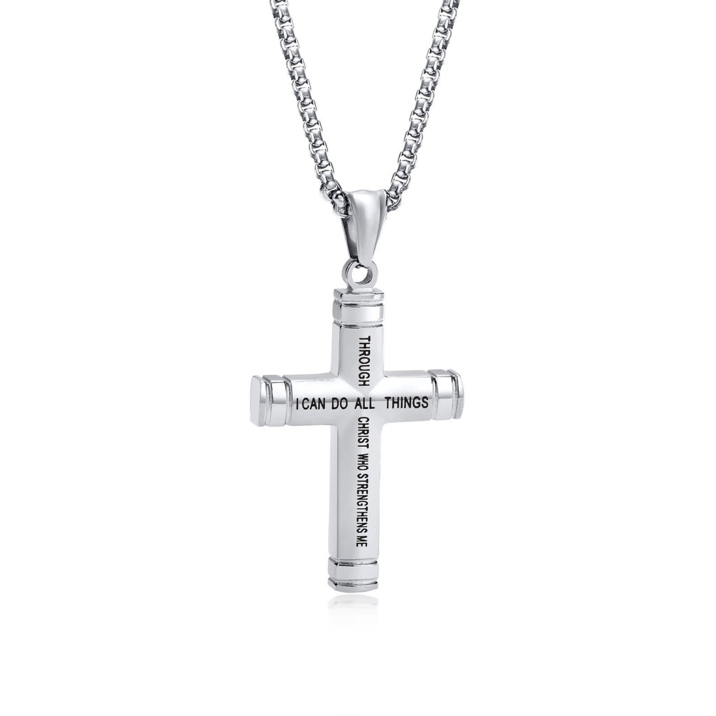 Collar de Cruz Multicolor con Escritura: Fe Personalizada para Llevar