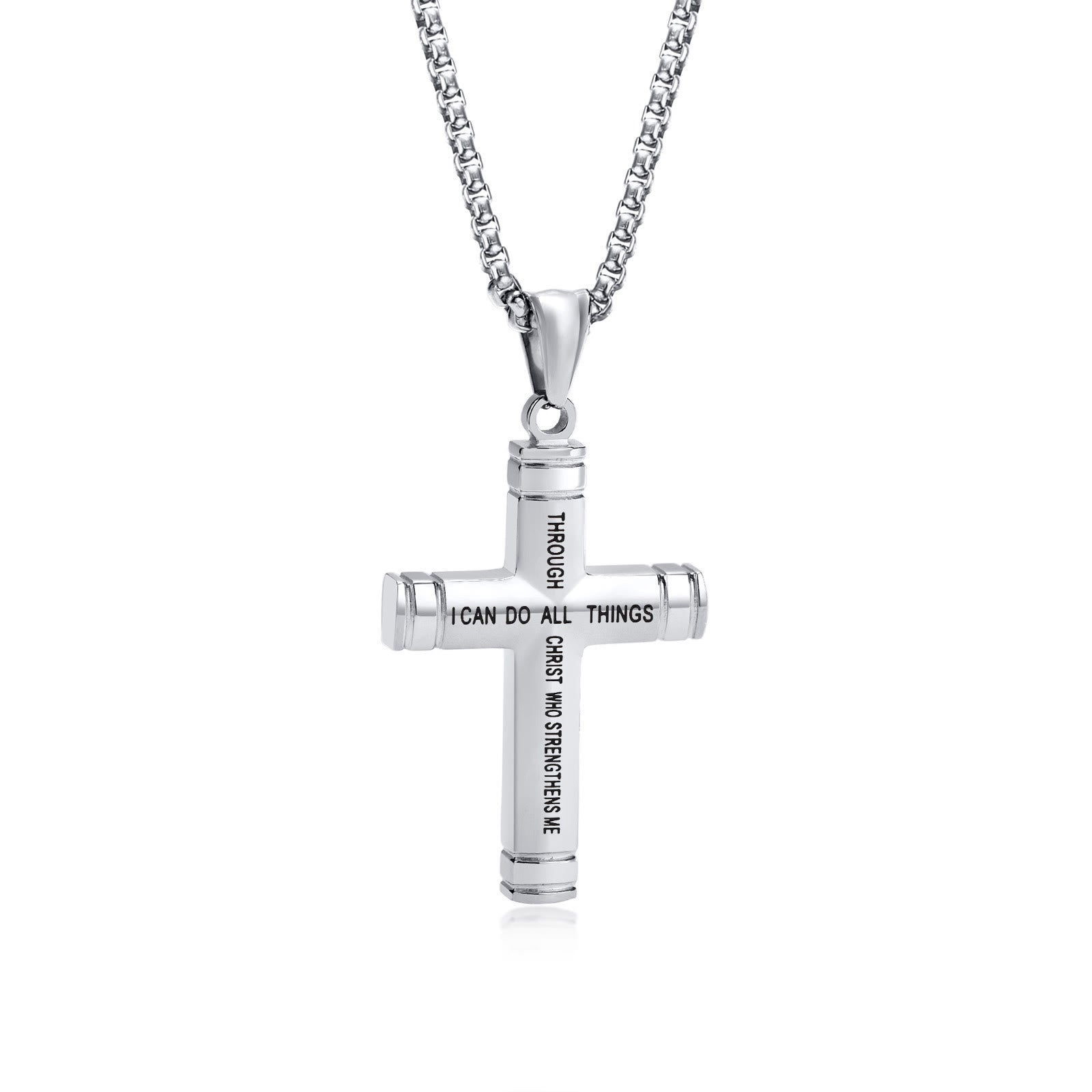 Collar de Cruz Multicolor con Escritura: Fe Personalizada para Llevar