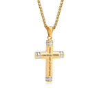 Collar de Cruz Multicolor con Escritura: Fe Personalizada para Llevar
