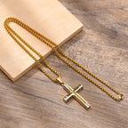 Collar de Cruz Multicolor con Escritura: Fe Personalizada para Llevar