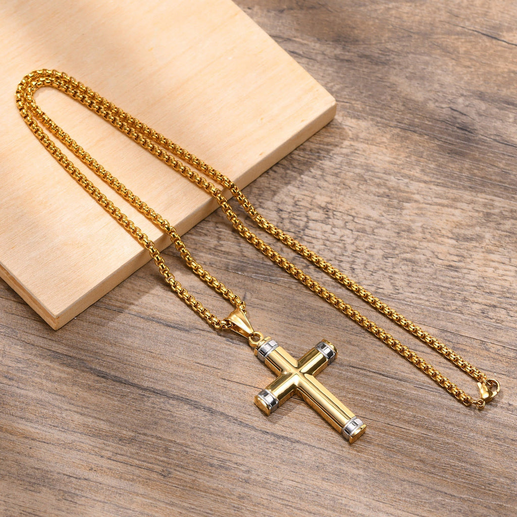 Collar de Cruz Multicolor con Escritura: Fe Personalizada para Llevar
