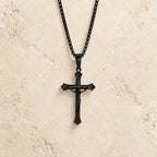 Tri-Color Jesus Crucifix Necklace