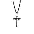 Collar Crucifijo de Jesús Tricolor: Fusión de Fe y Estilo