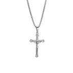 Collar Crucifijo de Jesús Tricolor: Fusión de Fe y Estilo