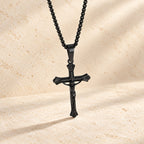 Tri-Color Jesus Crucifix Necklace