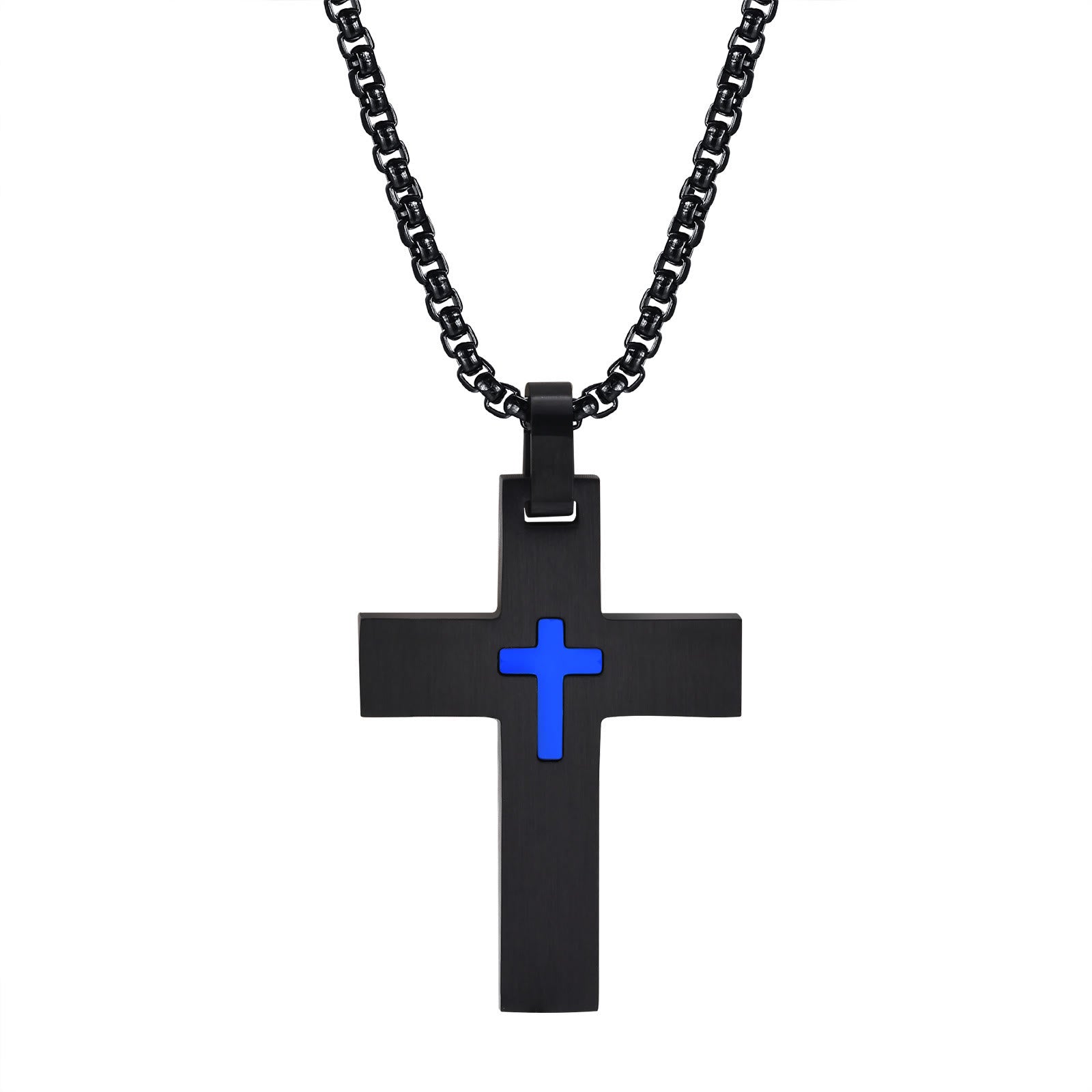Collar de Cruz de Acero Inoxidable en Dos Tonos: La Fe se Encuentra con el Estilo