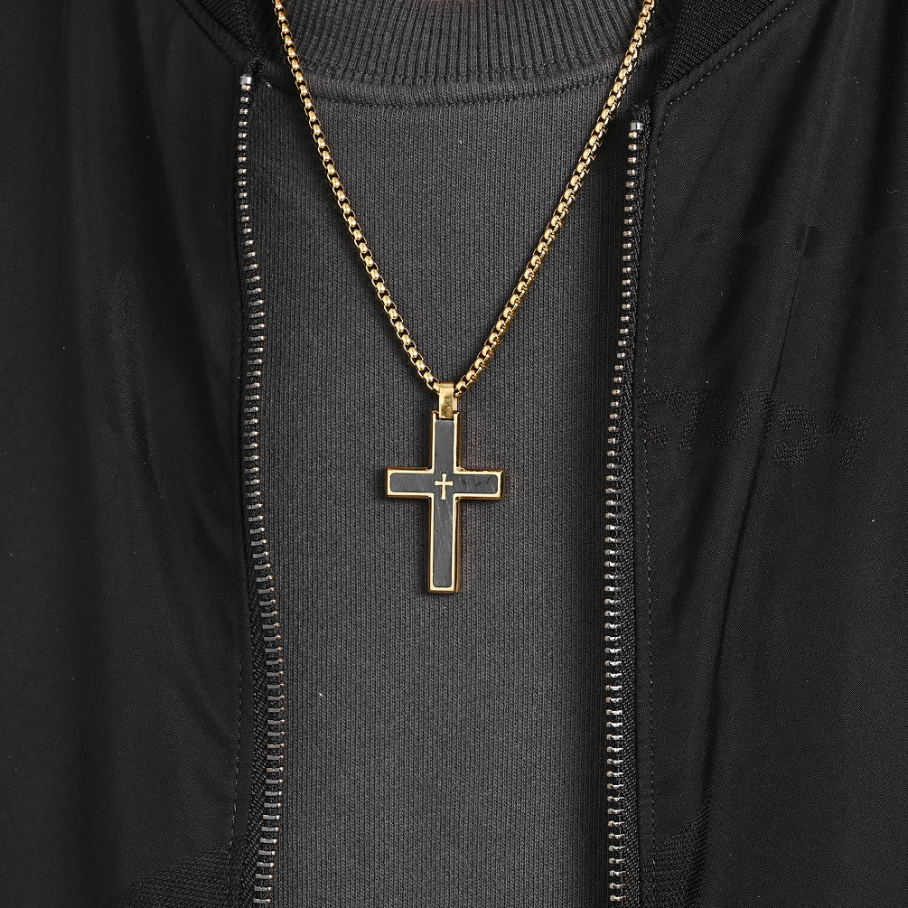 Collar de Cruz en Dos Tonos y Varios Estilos: Mezcla de Fe y Tonos con Estilo
