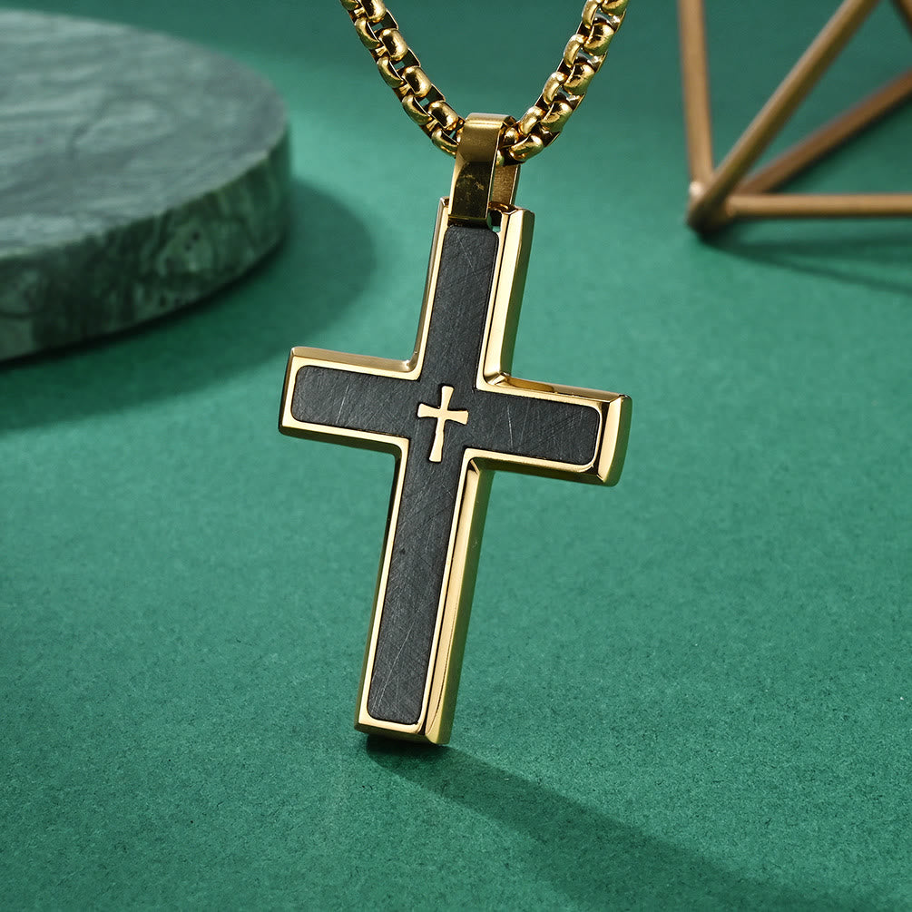Collar de Cruz en Dos Tonos y Varios Estilos: Mezcla de Fe y Tonos con Estilo