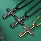 Collar de Cruz en Dos Tonos y Varios Estilos: Mezcla de Fe y Tonos con Estilo