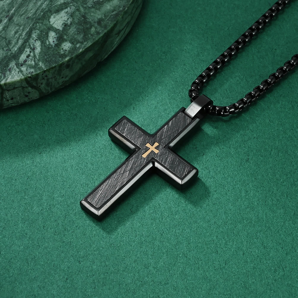 Collar de Cruz en Dos Tonos y Varios Estilos: Mezcla de Fe y Tonos con Estilo
