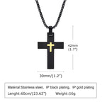 Collar de Cruz de Acero Inoxidable en Dos Tonos: La Fe se Encuentra con el Estilo