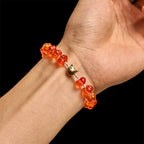Rosario y Pulsera de Cuentas en Forma de Calabaza