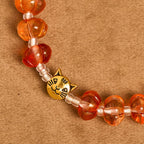 Rosario y Pulsera de Cuentas en Forma de Calabaza