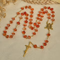 Rosario y Pulsera de Cuentas en Forma de Calabaza