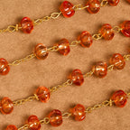 Rosario y Pulsera de Cuentas en Forma de Calabaza
