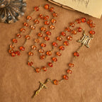 Rosario y Pulsera de Cuentas en Forma de Calabaza
