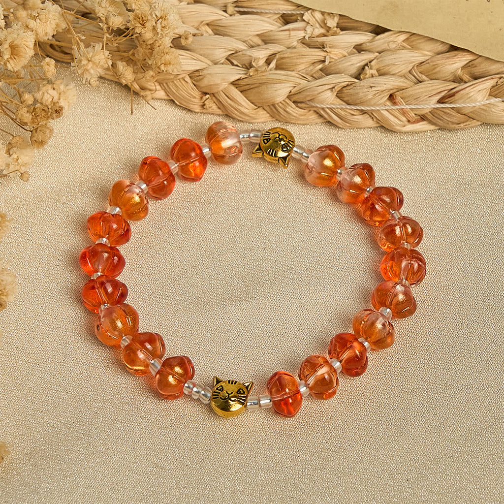 Rosario y Pulsera de Cuentas en Forma de Calabaza