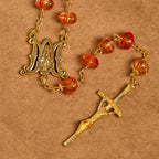 Rosario y Pulsera de Cuentas en Forma de Calabaza