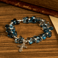 Pulsera de Oración Mariposa Azul Brillante "Alas de Devoción"