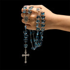 Pulsera de Oración Mariposa Azul Brillante "Alas de Devoción", Rosario Animal