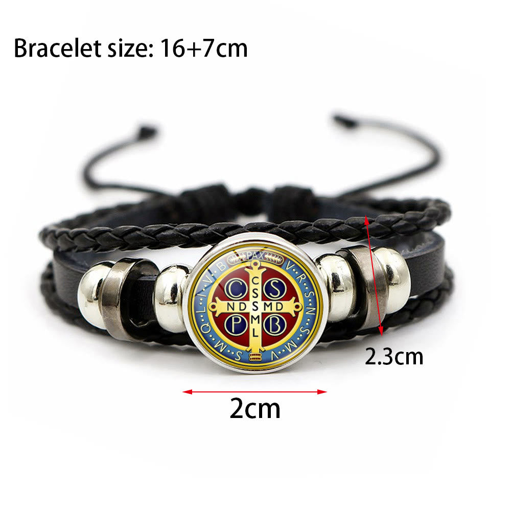 Pulsera Ajustable Multicolor de San Benito: Símbolo contra la Negatividad y el Miedo