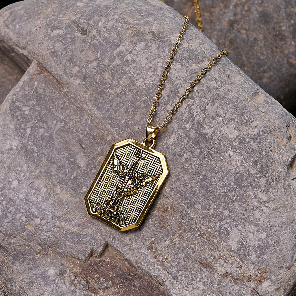 Collar Guerrero de Fe San Miguel Arcángel: Fuerza en Cada Batalla