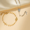 Collar y Pulsera Estilo Rosario Delgado "Bendiciones de la Virgen"