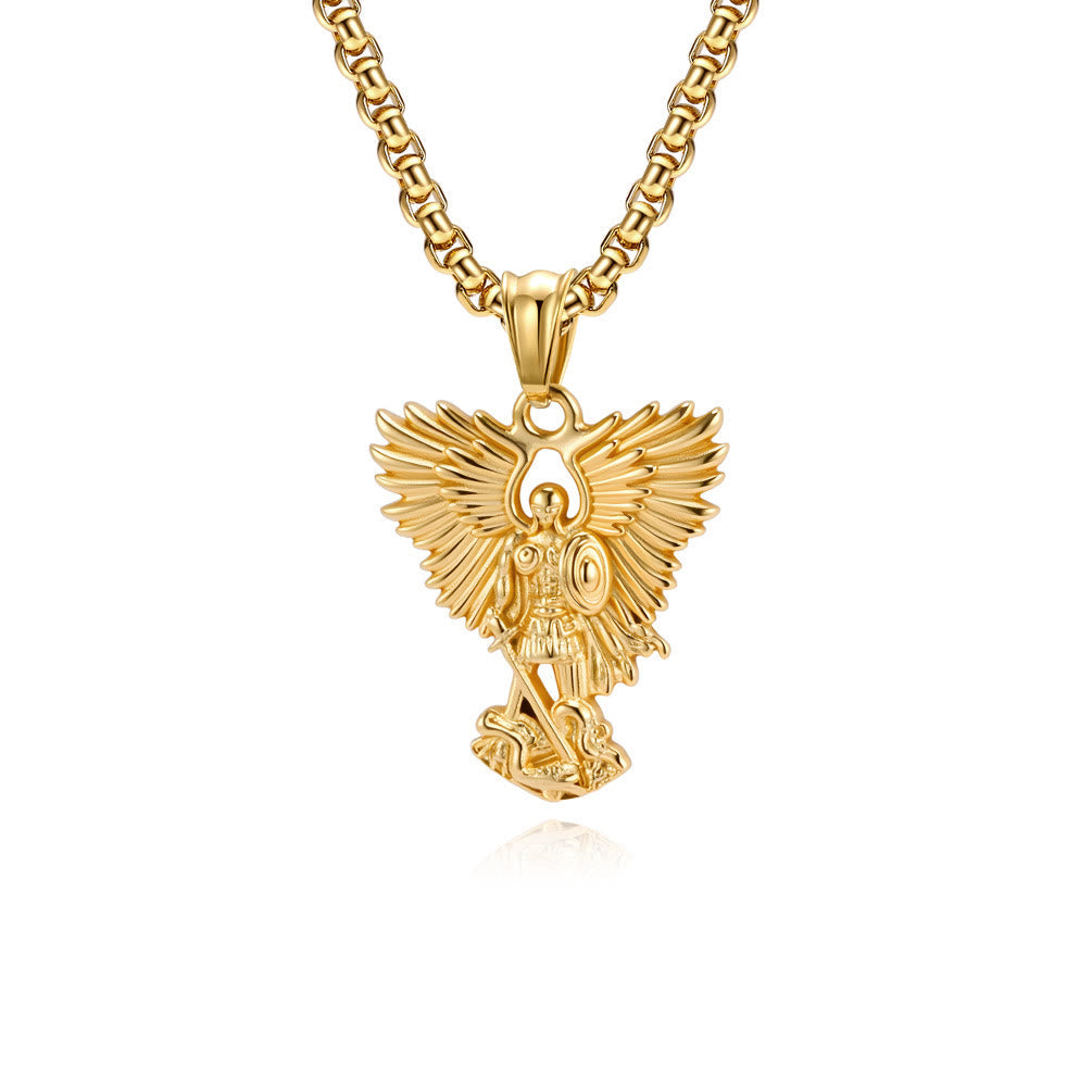 Collar con Dije de Ángel Guerrero Multicolor Estilo Urbano