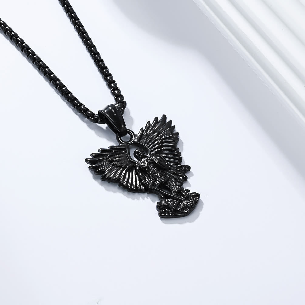 Collar con Dije de Ángel Guerrero Multicolor Estilo Urbano