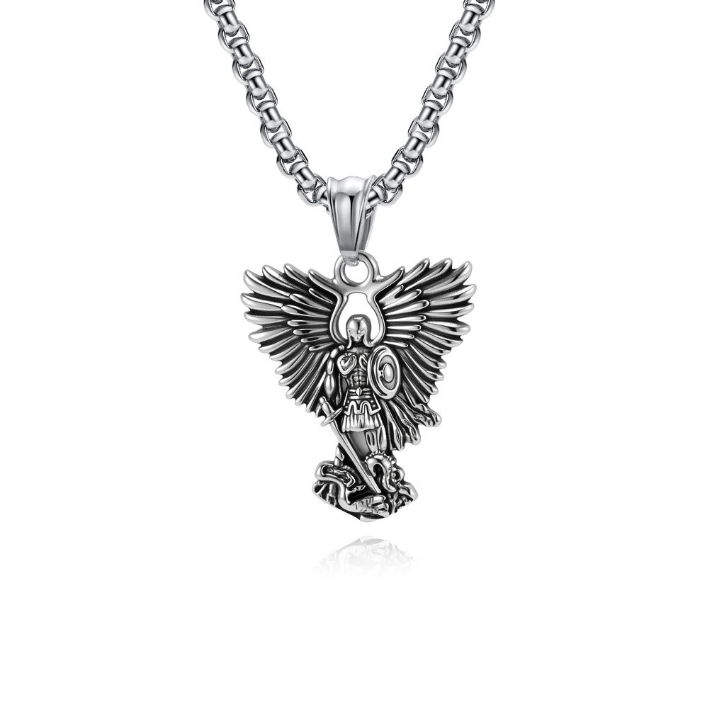Collar con Dije de Ángel Guerrero Multicolor Estilo Urbano