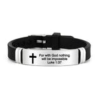 Pulsera de Cruz Motivacional con Versículos Bíblicos en Varios Estilos